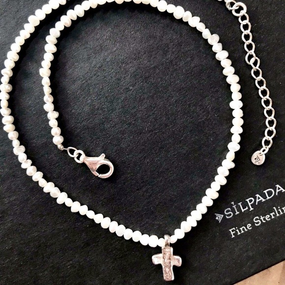 RARE Silpada Stunning Vintage Sterling Silver and Freshwater Pearl Necklace - Picture 3 of 9